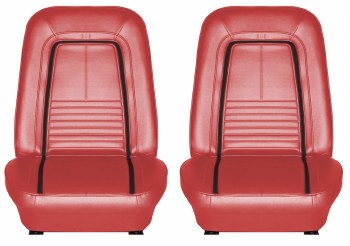 1967 Camaro Deluxe Interior Bucket Seat Covers  Red