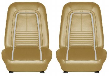 1967 Camaro Deluxe Interior Bucket Seat Covers  Gold