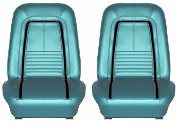 1967 Camaro Deluxe Interior Bucket Seat Covers  Turquoise