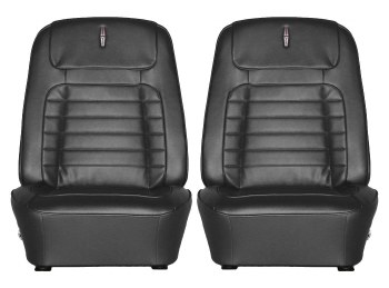 1968 Camaro Deluxe Interior Bucket Seat Covers  Black