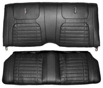 1968 Camaro Coupe Deluxe Interior Rear Seat Covers  Black