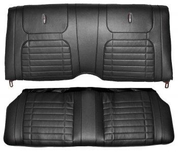 1968 Camaro Deluxe Interior Fold Down Rear Seat Covers  Black