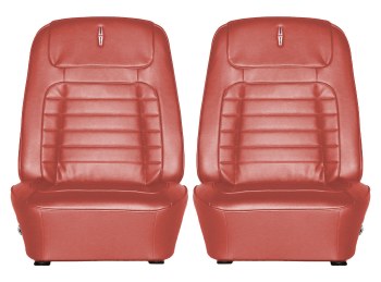 1968 Camaro Deluxe Interior Bucket Seat Covers  Red