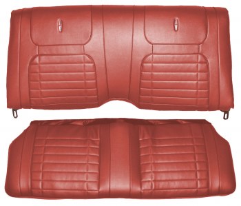1968 Camaro Convertible Deluxe Interior Rear Seat Cover Upholstery  Red