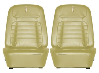 1968 Camaro Deluxe Interior Bucket Seat Covers  Ivy Gold