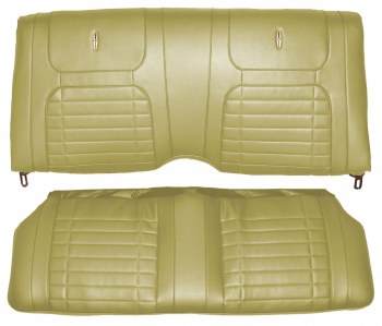 1968 Camaro Convertible Deluxe Interior Rear Seat Cover Upholstery  Ivy Gold