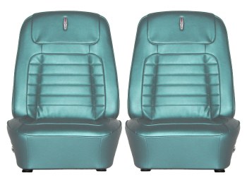 1968 Camaro Deluxe Interior Bucket Seat Covers  Aqua