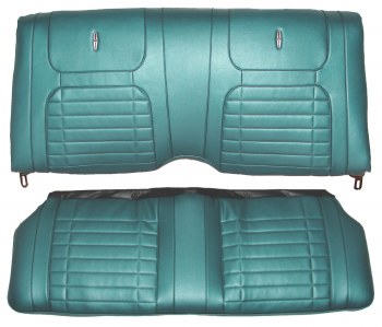 1968 Camaro Coupe Deluxe Interior Rear Seat Covers  Aqua