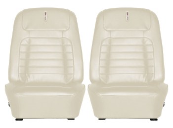 1968 Camaro Deluxe Interior Bucket Seat Covers  Pearl Parchment