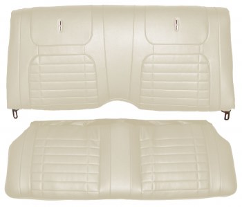 1968 Camaro Coupe Deluxe Interior Rear Seat Covers  Pearl Parchment