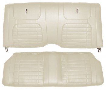 1968 Camaro Convertible Deluxe Interior Rear Seat Covers Pearl Parchment