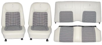 1968 Camaro Deluxe Houndstooth Interior Seat Cover Kit  OE Quality! White