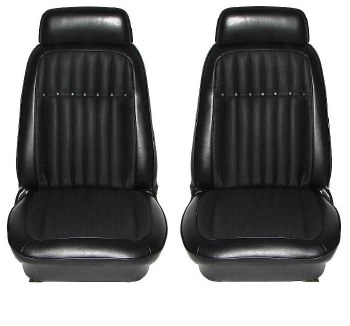 1969 Camaro Deluxe Comfortweave Interior Bucket Seat Covers  Black