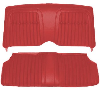 1969 Camaro Convertible Deluxe Interior Comfortweave Rear Seat Covers  Red
