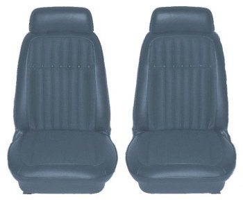 1969 Camaro Deluxe Comfortweave Interior Bucket Seat Covers  Dark Blue