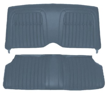 1969 Camaro Coupe Deluxe Comfortweave Interior Rear Seat Covers  Dark Blue