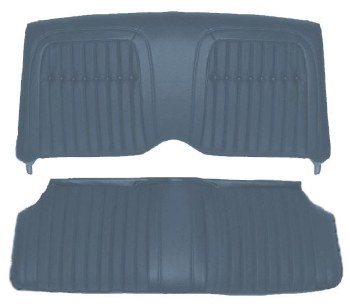 1969 Camaro Convertible Deluxe Interior Comfortweave Rear Seat Covers Dark Blue