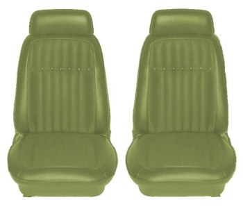 1969 Camaro Deluxe Comfortweave Interior Bucket Seat Covers  Dark Green