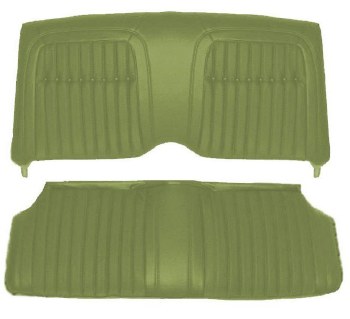 1969 Camaro Coupe Deluxe Comfortweave Interior Rear Seat Covers  Dark Green