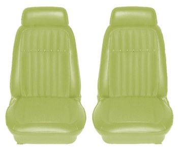 1969 Camaro Deluxe Comfortweave Interior Bucket Seat Covers  Light Green