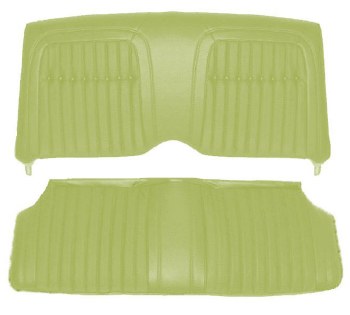 1969 Camaro Coupe Deluxe Comfortweave Interior Rear Seat Covers  Light Green