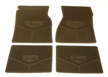 1967 1968 1969  Camaro Rubber Floor Mats &quot;Camaro By Chevrolet&quot; Logo  Black