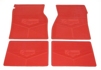 1967 1968 1969  Camaro Rubber Floor Mats &quot;Camaro RS&quot; Logo  Red