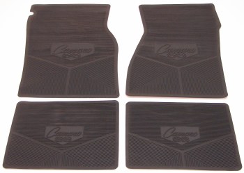 1967 1968 1969  Camaro Rubber Floor Mats "Camaro SS" Logo  Dark Blue