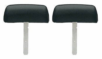 1969 Camaro &amp; Firebird Bucket Seat Headrests w/Straight Bar OE Style Black