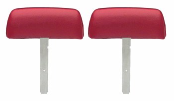 1969 Camaro &amp; Firebird Bucket Seat Headrests w/Straight Bar OE Style Red