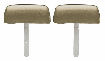 1969 Camaro &amp; Firebird Bucket Seat Headrests w/Straight Bar OE Style Gold