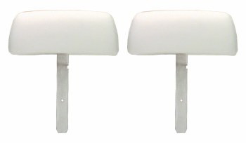 1969 Camaro &amp; Firebird Bucket Seat Headrests w/Curved Bar OE Style White