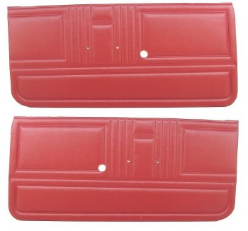 1967 Camaro &amp; Firebird Standard Interior Door Panels  Unassembled  Red