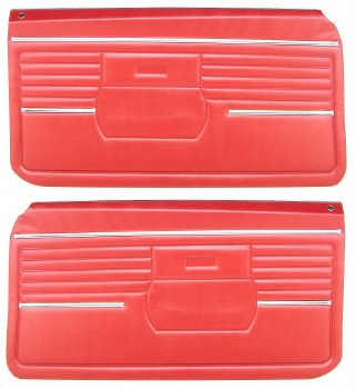 1968 Camaro Standard Interior Pre-Assembled OE Style Door Panels  Red