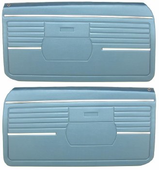 1968 Camaro Standard Interior Pre-Assembled OE Style Door Panels  Medium Blue