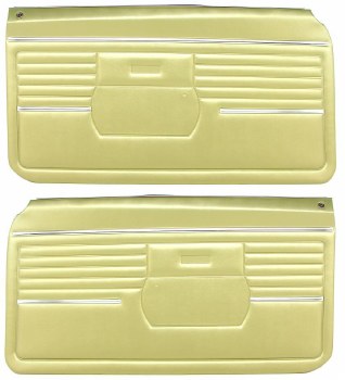 1968 Camaro Standard Interior Pre-Assembled OE Style Door Panels  Ivy Gold