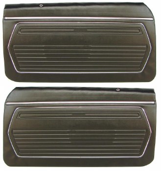 1969 Camaro Standard Interior Pre-Assembled OE Style Door Panels  Black