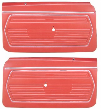 1969 Camaro Standard Interior Pre-Assembled OE Style Door Panels  Red