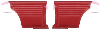 1968 Camaro Coupe Standard Interior Rear Side Panels  Red
