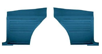 1968 Camaro Coupe Standard Interior Rear Side Panels  Medium Blue