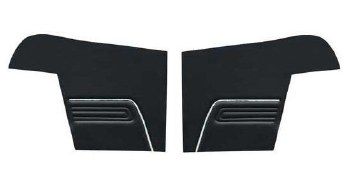 1969 Camaro Convertible Standard Interior Rear Side Panels  Black