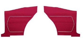 1969 Camaro Coupe Standard Interior Rear Side Panels  Red