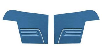 1969 Camaro Convertible Standard Interior Rear Side Panels  Dark Blue