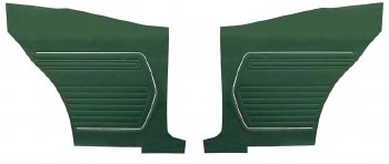 1969 Camaro Coupe Standard Interior Rear Side Panels  Dark Green