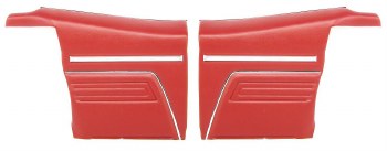 1969 Camaro Convertible Standard Interior  OE Style Rear Side Panels  Red