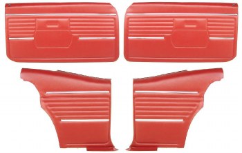 1968 Camaro Coupe Pre-Assembled Front &amp; Rear Door Panel Kit  Red