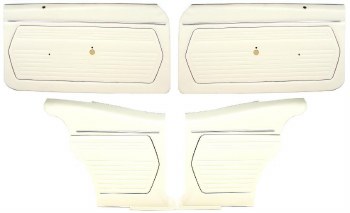 1969 Camaro Coupe Pre-Assembled Front &amp; Rear Door Panel Kit  White