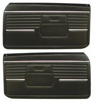 1968 Camaro  Standard Interior Pre-Assembled Door Panels  Black