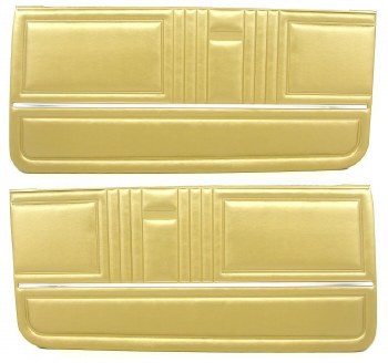 1967 Camaro &amp; Firebird Standard Interior Pre-Assembled Door Panels  Gold