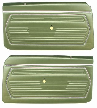1969 Camaro Standard Interior Pre-Assembled Door Panels  Dark Green